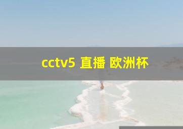 cctv5 直播 欧洲杯